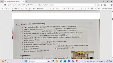 Unterricht vom 20.07.2025